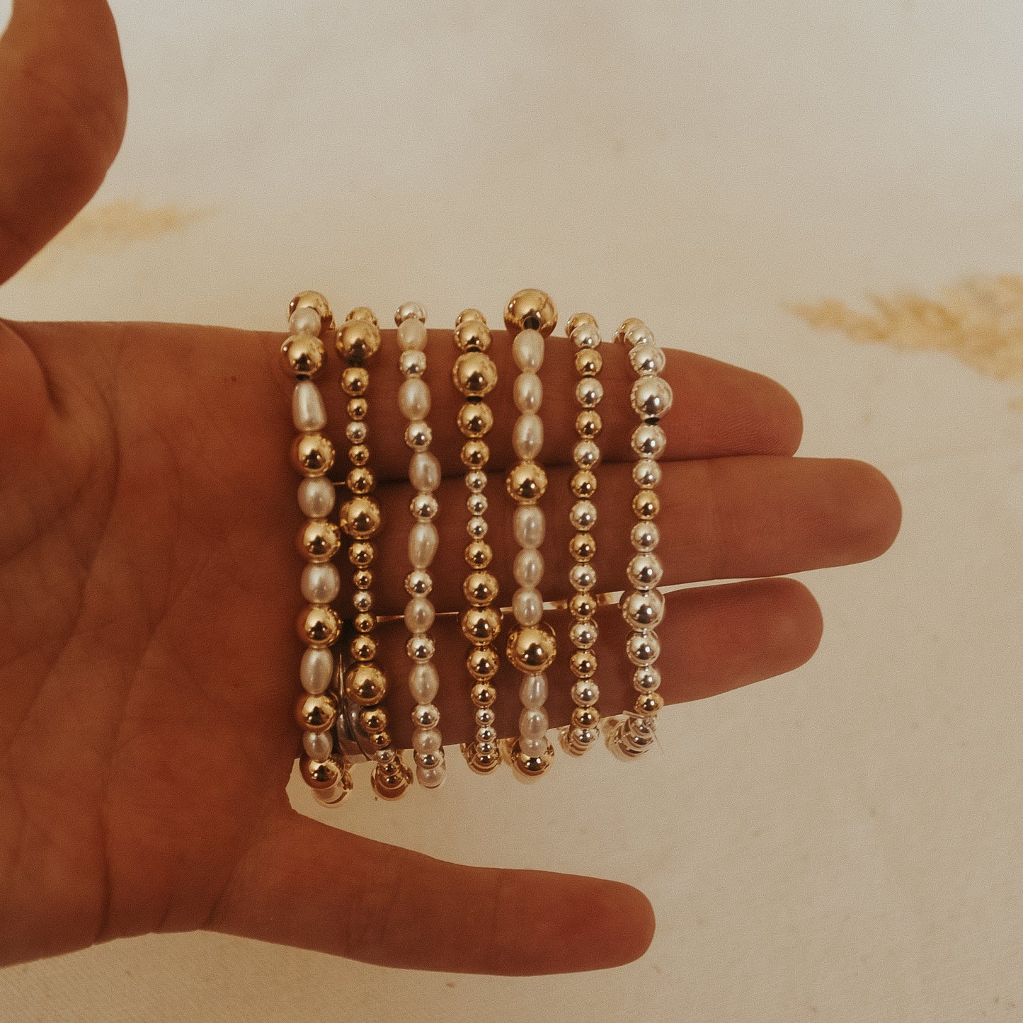 The Elaine Beaded Stretch Bracelets