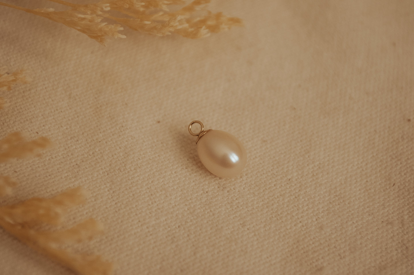 The Large Gold Fill Pearl Charm