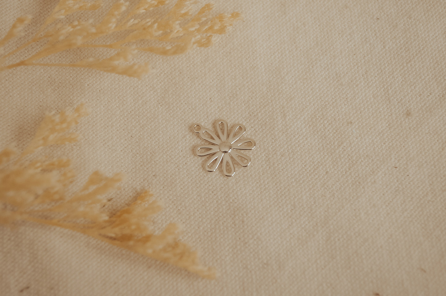 The Sterling Silver Flower Charm