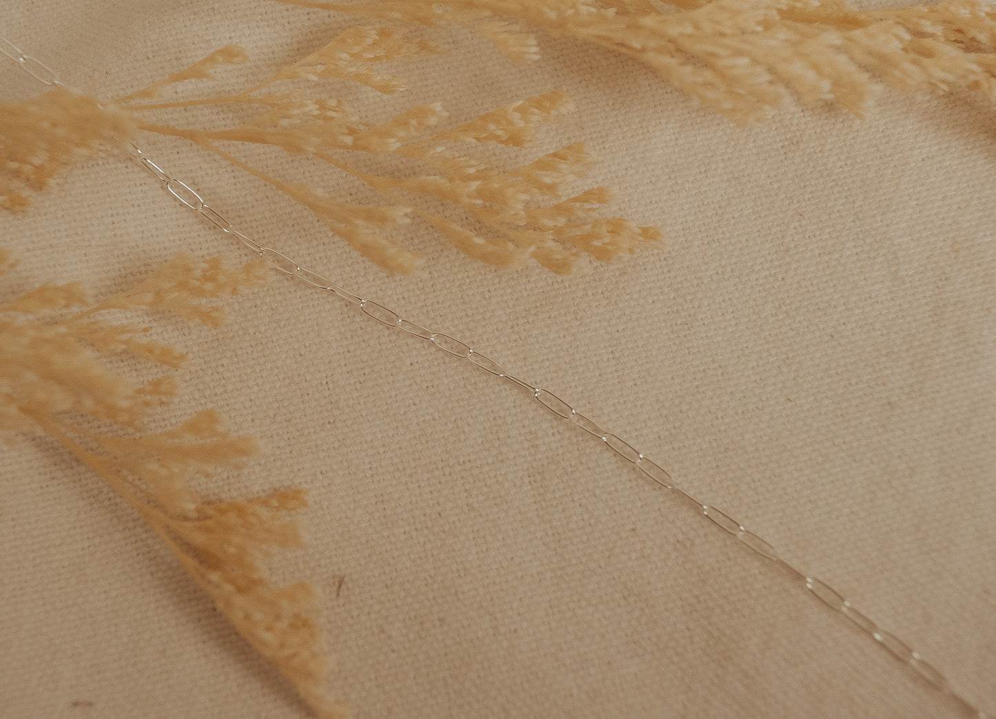 The Silver Dainty Paper Clip Chain