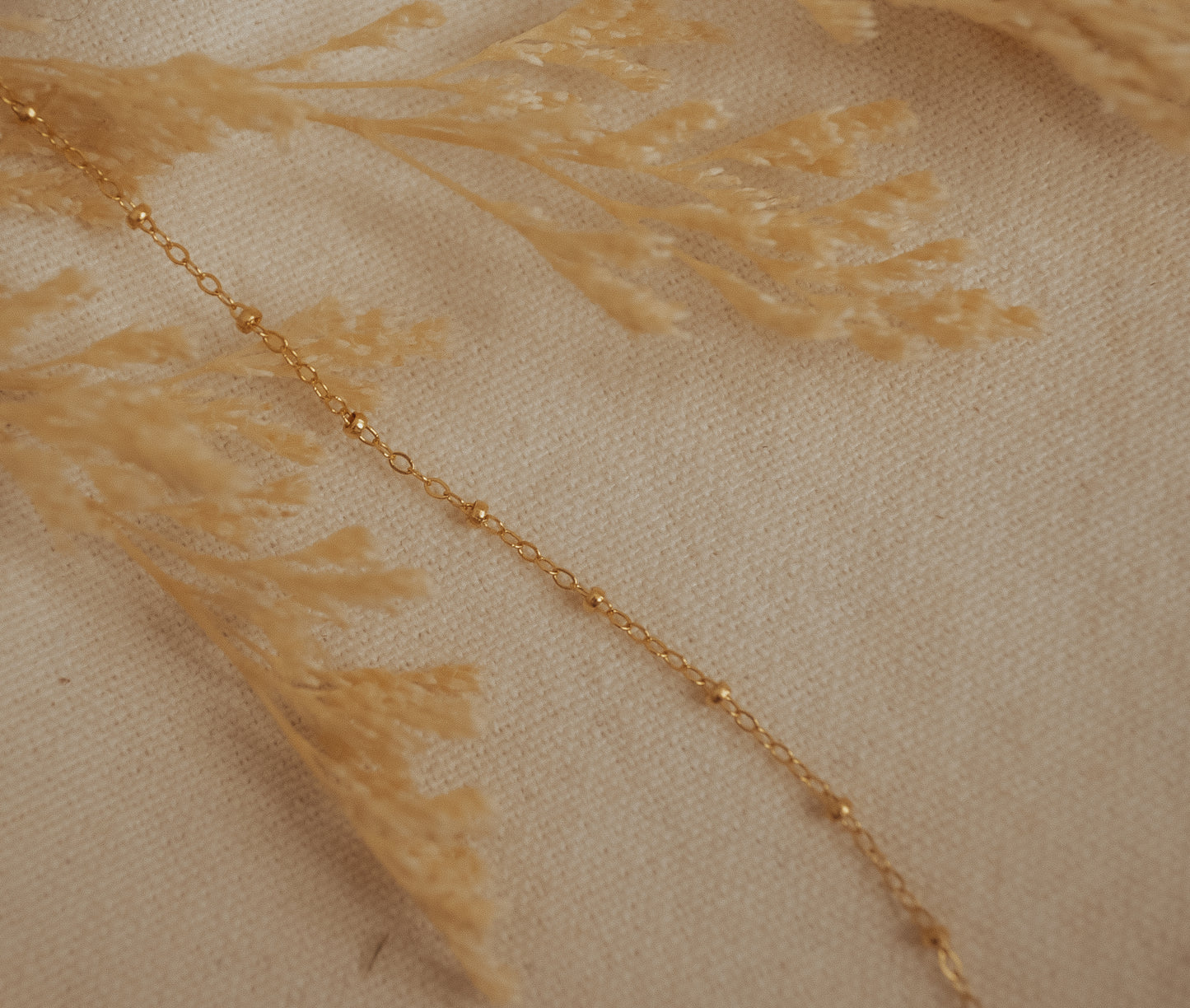 The Gold Fill Dainty Beaded Chain