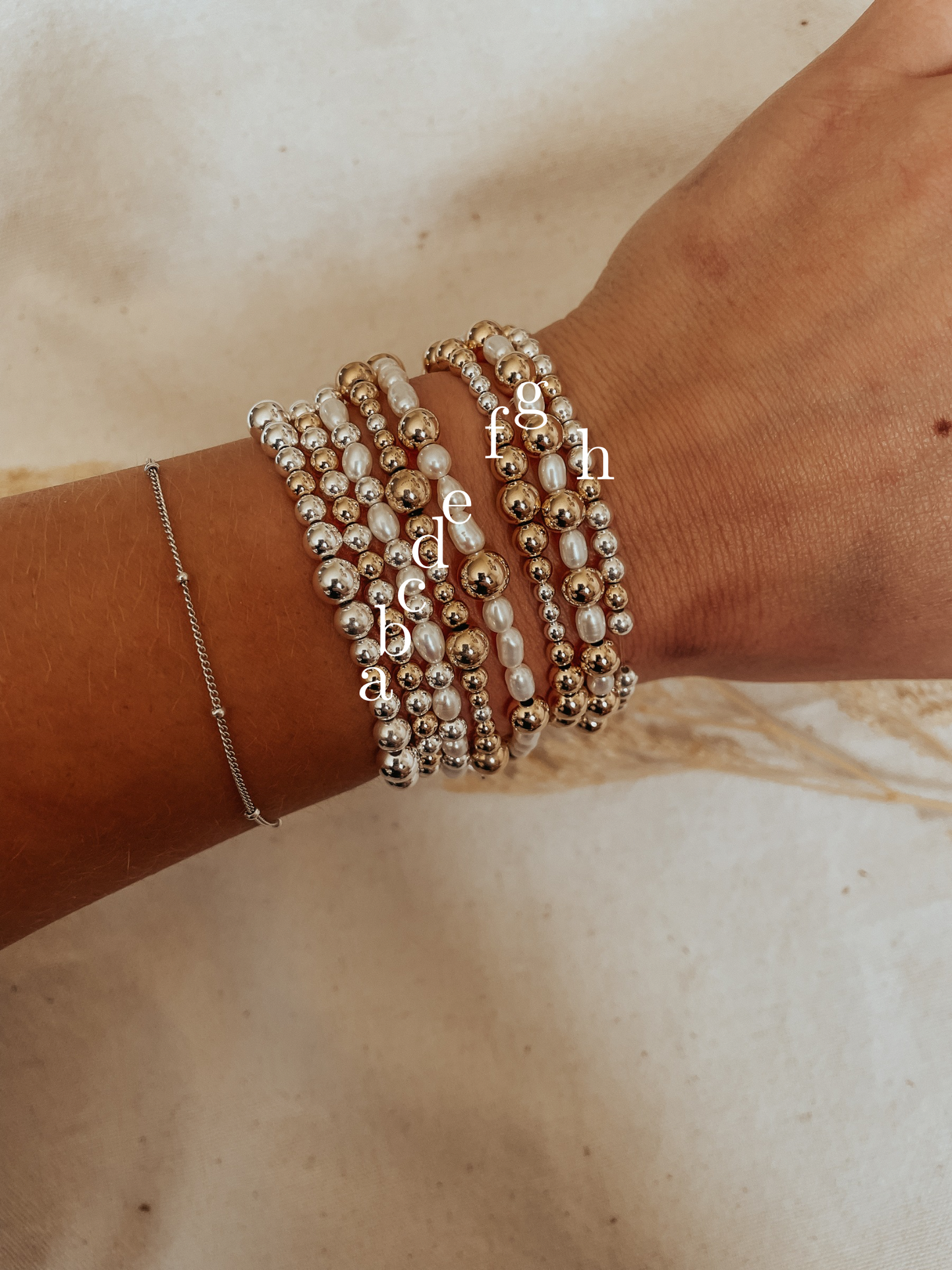 The Elaine Beaded Stretch Bracelets