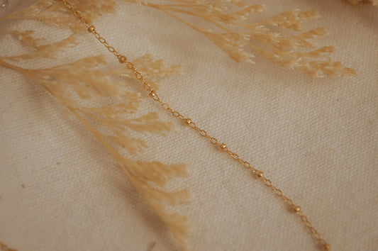 The Gold Fill Dainty Beaded Chain