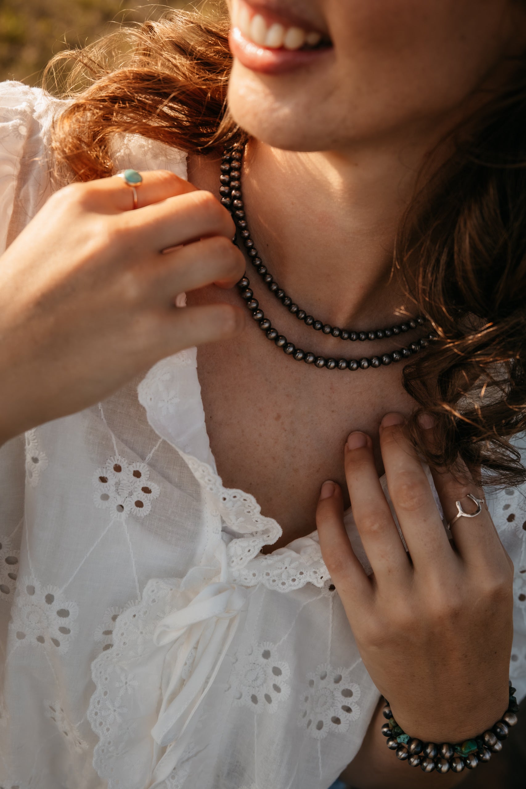 The Navajo Pearl Necklaces – The Sterling Pony
